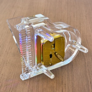 Wholesale Acrylic Transparent Grand Piano <b>Music</b> <b>Box</b> With Colorful Light Musical Toy Visible Golden Mechanism Souvenir Gift - Product Image 5