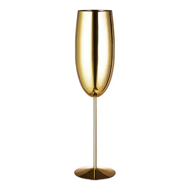 270ml 9oz High Quality Factory Fancy Wine Glass Stainless Steel Gold Rose  Gold Red White Wine Champagne Flutes Goblet Cup - Buy 270ml 9oz High  Quality Factory Fancy Wine Glass Stainless Steel