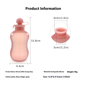 Bolsa de Almacenamiento de Leche Materna de Silicona sin BPA, con Tapa, Reutilizable y para Conservar la Frescura, para Almacenamiento Congelado de Puré de Arroz - Product Image 6