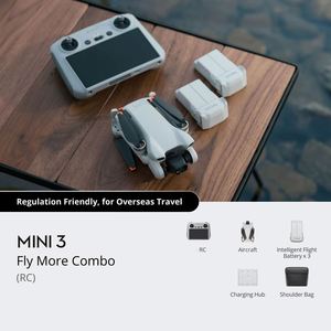 โดรนระดับมืออาชีพ 4k DGI Mini 3 Fly More Combo พร้อมหน้าจอควบคุม RC DJmini 3 Dj Mini 3 พร้อมกล้อง 4k และ GPS พร้อมรีโมท DGI RC - Product Image 4