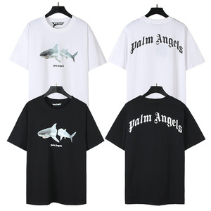 <span class=keywords><strong>Camiseta</strong></span> Unisex de Algodón Puro con Estampado de Oso Despedecido de <span class=keywords><strong>Palm</strong></span> Angel, Manga Corta Holgada, Primavera/Verano, para Parejas, Venta al por Mayor Transfronteriza - Product Image 1