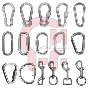 Hlm thép không gỉ mùa xuân Snap móc hình bầu dục nhanh chóng liên kết OEM an toàn không gỉ móc thép Carabiner Carbine Snap móc Clip - Product Image 3