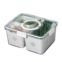 OT ALE egetables Fresh onontainers con Divider eefrigerator Storage Xes oples & bins rrganizer ruruit tortorage ontainers con mango - Product Image 6