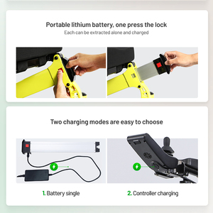 Phục hồi chức năng trị liệu nguồn cung cấp chăm sóc người già sản phẩm Heavy Duty D39 xe lăn điện có thể gập lại để bán - Product Image 3