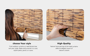 Persianas enrollables de bambú sostenibles para jardín, patio e interiores, estilo opaco para exteriores - Product Image 2