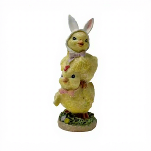 Poussins de Pâques en <span class=keywords><strong>Bonnet</strong></span> Chapeaux Ensemble de 3 Figurines Nouveau So Cute pour le Printemps - Product Image 1
