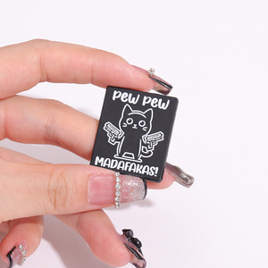 Chat <span class=keywords><strong>ne</strong></span> vous inquiétez pas épingles en émail je suis de Tech Support broche mignon chaton métal Badges revers bijoux cadeau pour ami en gros - Product Image 1