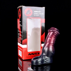 NNSX Extended Thickened <b>Dildo</b> Cover for Men Hollow <b>Dildo</b> Condom Sex Toy Cover Soft Silicone Adult Toy - Product Image 6
