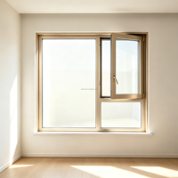 Ventana Abatible de Aluminio con Radio Curvo, Forma Especial, Marco Delgado, Doble Acristalamiento, Diseño Moderno para Villa