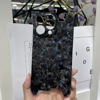 Étui de téléphone en Fiber de carbone à motif forgé haut de gamme pour iPhone 15 16 Promax étui de protection en feuille d'or pour téléphone portable personnalisé