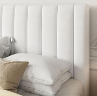 Cadre de lit rembourré moderne de grande taille avec rangement relevable Design naturel Ensemble de meubles de chambre à coucher de maison cadre de lit extra-large fabriqué en usine