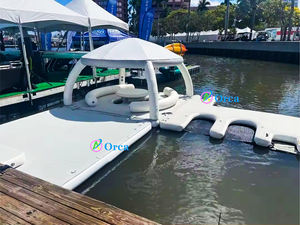 Bar de <span class=keywords><strong>piscine</strong></span> gonflable à bas <span class=keywords><strong>prix</strong></span> d'<span class=keywords><strong>usine</strong></span> flotteur plate-forme flottante tente <span class=keywords><strong>abri</strong></span> solaire plate-forme de salon île flottante île gonflable - Product Image 5