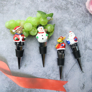 Christmas Wine Stoppers Plastic Creative Bottle Stopper Set For Holiday Gift Decor - Product Image 3