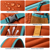 Sac à dos imperméable en nylon personnalisé, léger, pour voyages en plein air, randonnée, avec compartiment pour ordinateur