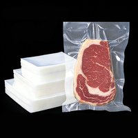 Sac d'emballage sous vide en plastique transparent, qualité alimentaire, résistant, compatible congélateur, pour viande, poisson, fromage, taille personnalisée, impression personnalisée