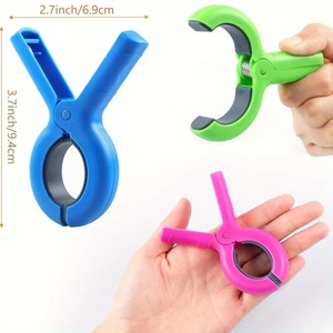 4 Pcs Beach Towel Clips Heavy Duty Clothes <b>Pins</b> for Beach Chair Pool Cruise Laundry Hanging Storage Holder - Product Image 6