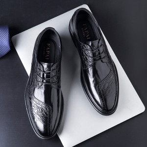 Chaussures habillées en cuir pour hommes - Style anglais - Haut de gamme et élégantes - Chaussures de mariage respirantes - Product Image 4