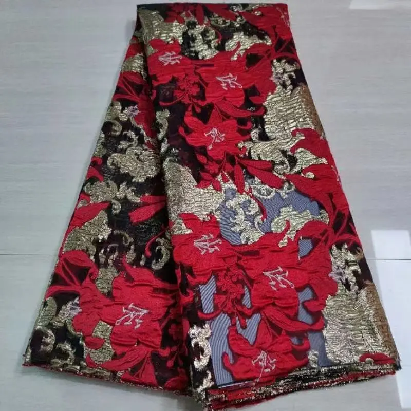 High-End-Kleider Guinea Jacquard Brokat Stoff in Nigeria Afrika