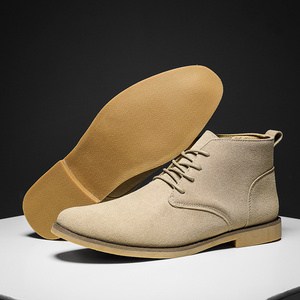 Baskets tendance pour hommes, bottes décontractées en similicuir antidérapantes avec amorti doux et bout pointu - Product Image 5
