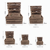 Caisse en bois rustique haut de gamme avec logo personnalisé, emballage en caisses superposables, présentoir en bois pour la vente au détail, décoration intérieure, coffret cadeau
