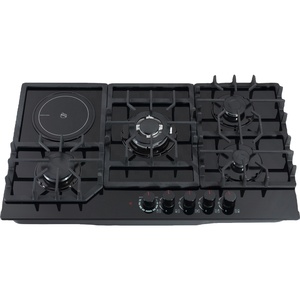 Piano Cottura da Esterno per Uso Domestico, Elettrico e a <span class=keywords><strong>Gas</strong></span>, 4 Fuochi, Piano in Vetro, Coperchio Bruciatore Smaltato, Accensione Automatica - Product Image 6