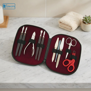 Kit de manucure en acier inoxydable de qualité supérieure, personnalisé, 10 pièces, avec étui portable pour les soins des ongles, usage adulte, style classique - Product Image 3