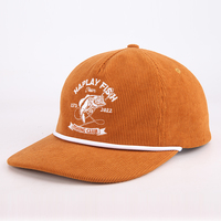 Gorra Snapback de 5 paneles bordada sin estructura de alta calidad personalizada, gorra Snapback de 5 paneles sin estructura de PANA con cuerda