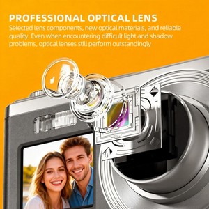 4K 50MP 10X Optical Zoom <strong>Camera</strong> with Full <strong>HD</strong> Video Recorder Selfie Dual Screens WiFi for Vlogging Sports Traveling Home Videos - Product Image 5