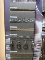 Échantillon de franges décoratives pour rideaux, garniture de finition pour fenêtres, accessoire textile de maison