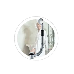 Vidange automatique en laiton pour baignoire, Massage des déchets, accessoire de bain, filtre collable, flexible