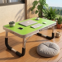 Mesa Plegable para Cama, Portátil, para Oficina en Casa o Camping, Mesa Ajustable para Laptop, Mesa Auxiliar para Sala de Estar con Estante de Almacenamiento