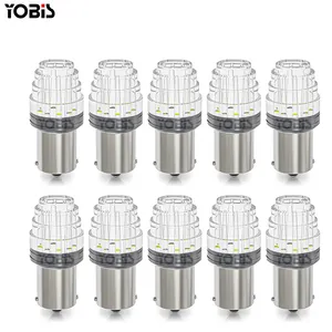 YOBIS 1156 החלפת נורת לד bau15s bombillo bay15d 1157 פלאש לד רב צבעים נורות בלם פלאש נורות