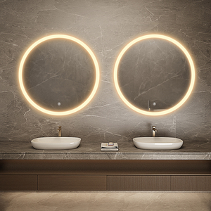 Fabricación al por mayor Suministro de fábrica Espejo de luz LED con enchufe de afeitadora y almohadilla antivaho - Product Image 4