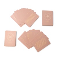 Kartu Afirmasi Anti-Kecemasan Anak-Anak yang Menyenangkan dan Positif, Cetak Khusus, Kertas Pink Matte, dengan Kotak Magnetik