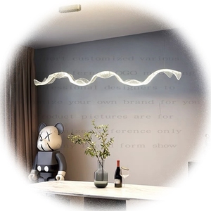 Led Đèn chùm sang trọng với mặt dây chuyền vàng đèn hai màu Lưu lượng nước thiết kế sáng tạo treo đèn cho phòng ăn - Product Image 4