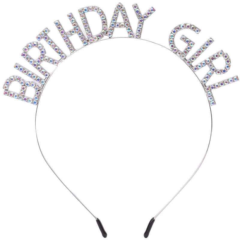 Argent joyeux anniversaire fille-blanc kab