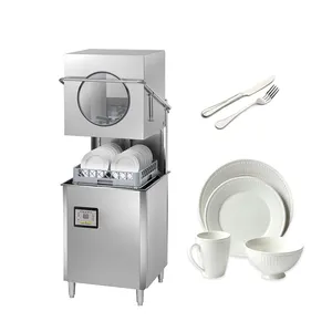 Restaurant Dish Washing Machine Professional Smart Kitchen Hood Type Commercial Dishwasher Machine