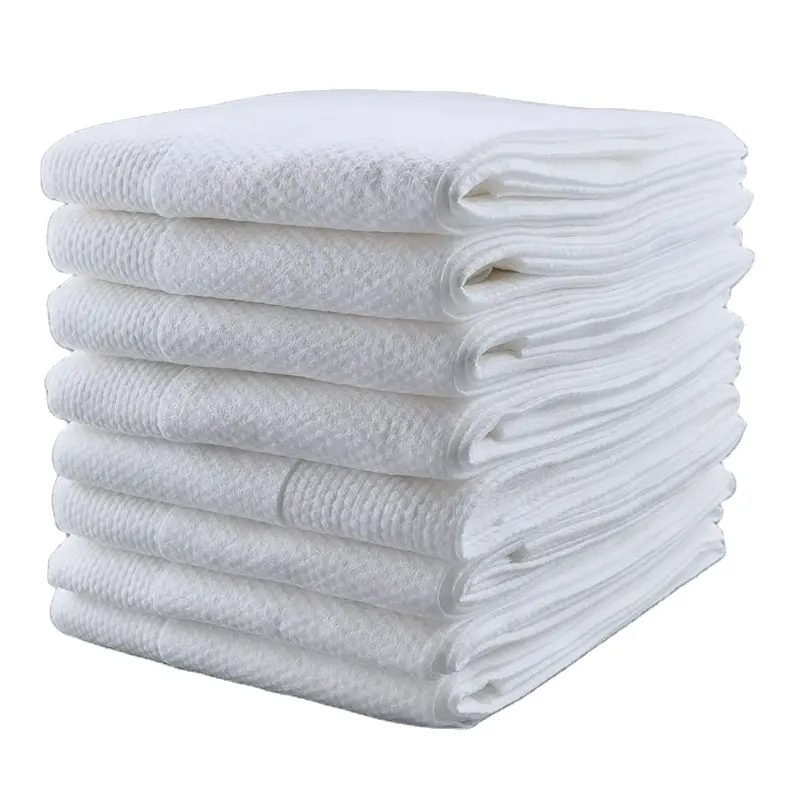 Non-woven Fabric Wood Pulp Hotel Boutique Motel Hostel Inn One Time Use Hygienic towel, Disposable Towel, Disposable Bath towel