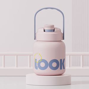 Vaso Térmico de Doble Pared de 900 ml, Bonito Vaso de Acero Inoxidable con Forma de Barriga Grande para Niños - Product Image 5