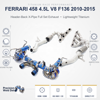 Échappement complet en titane ING pour Ferrari 458 F136 4.5L V8 2009-2015 |   Système d'échappement avec Valvetronic + X-Pipe