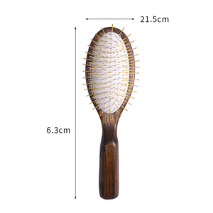 Cepillo de <span class=keywords><strong>madera</strong></span> con púas de metal dorado extendidas, cepillo de cerdas de acero, <span class=keywords><strong>cepillos</strong></span> de masaje con airbag, <span class=keywords><strong>cepillos</strong></span> desenredantes - Product Image 1
