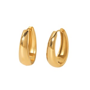 Pendientes Colgantes en Forma de U de Acero Inoxidable, Chapados en Oro, Joyería de Moda, Pendientes de Aro para Mujer - Product Image 5