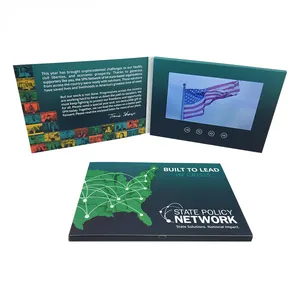 Customized Design 7 Inch Custom Promotional Invitation Lcd Player Greeting Card Digital Book Video Brochure