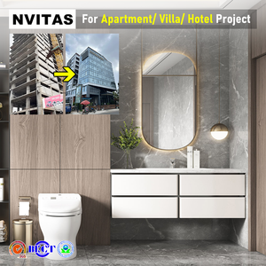 NVITAS Solid Wood Bathroom <strong>Vanities</strong> Sets Mdf Bathroom Cabinet Mdf Sink <strong>Vanity</strong> with Sink for Hotel Apartment Villa Project - Product Image 1