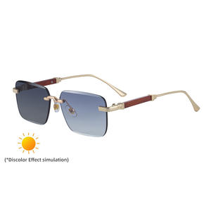 Lunettes de soleil photochromiques automatiques Zx 3031 pour hommes, sans monture, verres PC, protection UV400, pare-soleil de conduite, classe 2 - Product Image 3