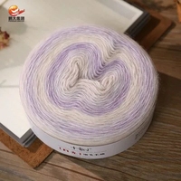 Fil à tricoter artisanal pour bébé 150g 390m, mélange doux multicolore acrylique-coton effet arc-en-ciel, pour crochet