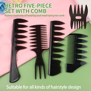 Peine Plegable de Plástico para Hombre, Diseño de Espina de Pescado, para Peinar, Pintar, Cepillo para Limpieza del Hogar - Product Image 3