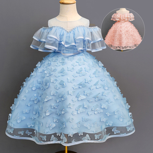 Enfant en bas âge bébé fille Tulle robe nouveau-né filles 1 an fête d'anniversaire robe moelleuse fleur bébé manches bouffantes vêtements pour les mariages - Product Image 2