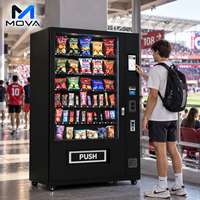 Distributeur automatique entièrement automatique pour aliments et boissons, avec caméra, écran tactile, paiement, surveillance à distance et refroidissement par compresseur