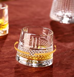 Vasos de chupito giratorios baratos con base giratoria de 360 grados, divertidos vasos de whisky giratorios para hombres, OEM personalizado - Product Image 5
